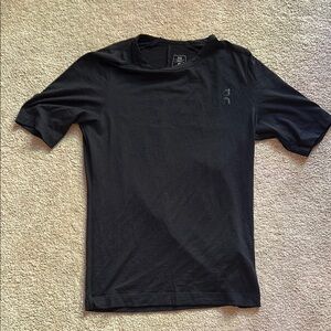 On Running Merino Performance Men's Short-Sleeve Crew Tee — Black